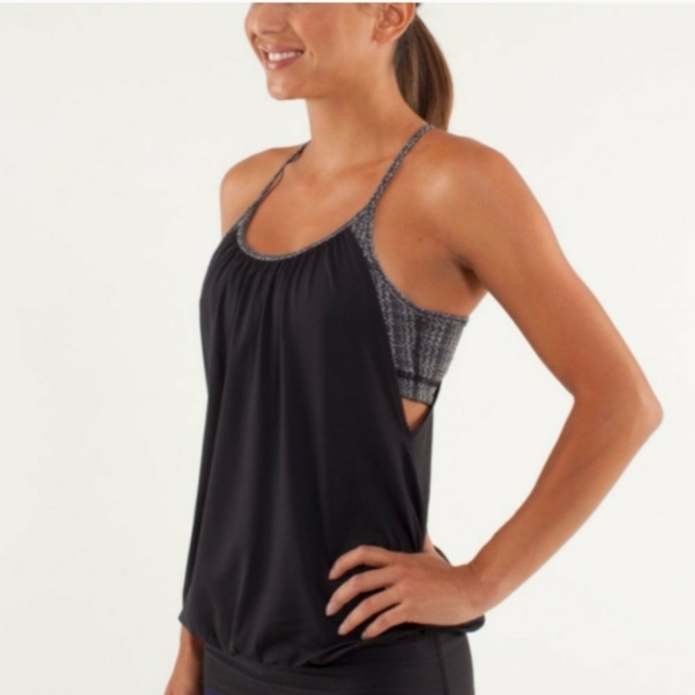 LULULEMON black and gray workout tank